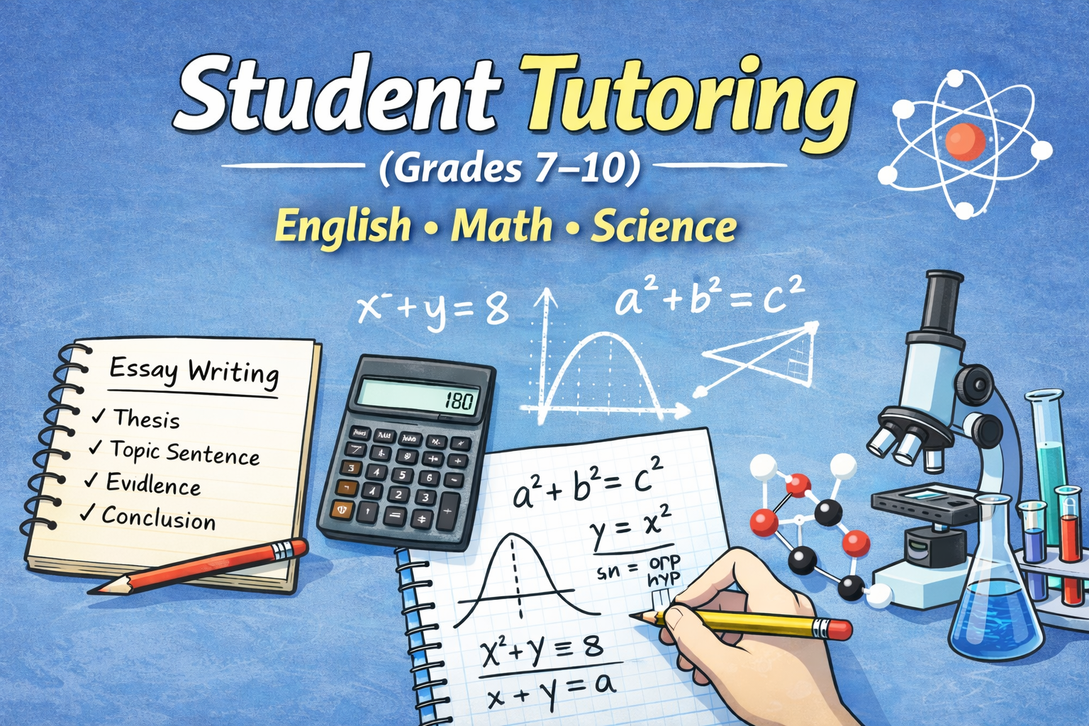 Student Tutoring (Grades 7–10) — English, Math & Science